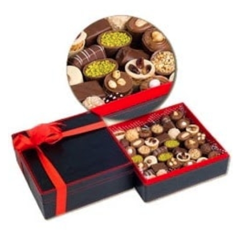 1 Kg Gurme El Yapımı Karışık Çikolata Kutusu Tunceli pasta