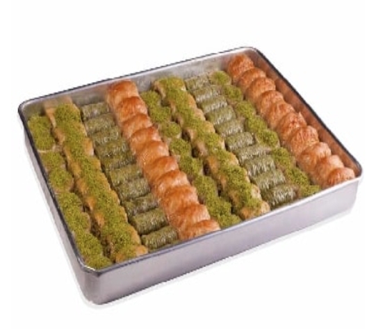 2500 Gr ( 2.5 Kg ) Karışık Cevizli ve Fıstıklı Baklava Tunceli pasta