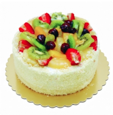 4 kişilik yuvarlak karışık meyveli pasta Tunceli pasta