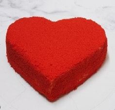 6-9 Kişilik Kırmızı Kalp Formunda Özel Yapım Pasta Tunceli pasta