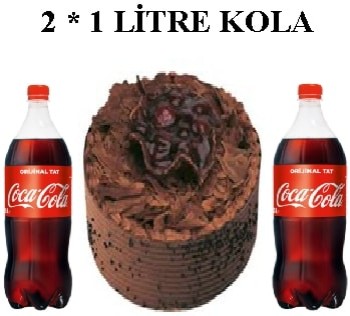 6-9 Kişilik Parça Çikolatalı Pasta & 2x1 Lt Cola Avantajı Tunceli pasta