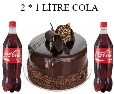 Klasik Çikolata Keyfi: Pasta ve 2x1 Lt Cola Paketi Tunceli pasta